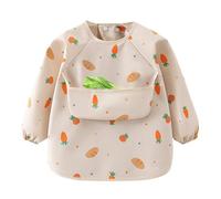 Bavoir À Manches Longues Pour Bébé De 6 À 36 Mois - Housse De Chemise D'alimentation Imperméable Et Réglable | Tablier De Sevrage Pour Tout-petits Pour Manger, Protection Contre Les Dégâts, Pour Garço