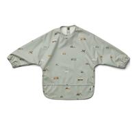 Liewood - Bavoir à manches Merle - Vehicles / Dove blue mix