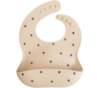 Bavoir à poche en silicone Black daisy