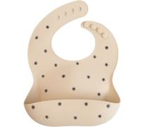 Bavoir à poche en silicone black daisy
