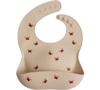 Bavoir à poche en silicone Butterflies
