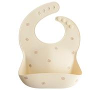 Bavoir à poche en silicone ecru, marron TU