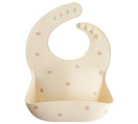 Bavoir à poche en silicone ecru, marron TU