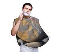 Bavoir à raser en forme de cœur pour homme, tour de cou réglable avec ventouses et sac de rangement, un cadeau attentionné pour les petits amis, les pères et les frères (107 x 73 cm)