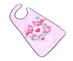 Bavoir Adulte 1 Pièce en Polyester, Design Réglable Pliable | Couche Imperméable Composite, Usage Repas à Domicile, Convient aux Adultes et Patients Victimes D'avc