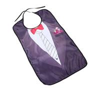 Bavoir Adulte Étanche et Lavable pour Repas, Polyester Noir