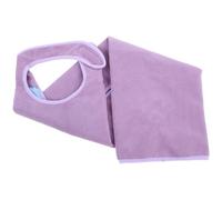 Bavoir Adulte Plastifié pour Repas, Grosse Couverture, Pourpre | PVC et Tissu Éponge, 1 Pièce, Lavable, Protection Large, pour Aidants, Adultes, Repas Salissants