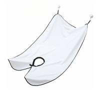 Bavoir Attrape-Barbe Avec Deux Ventouses,Miroir,Cape,Tablier,Rasage,Soins Propres,Étanche,Grill Floral -Blanc