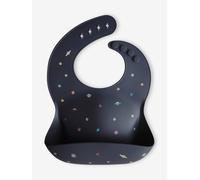 Bavoir avec récupérateur en silicone bleu nuit/planètes TU