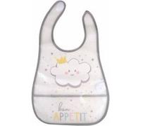 Bavoir avec Récupérateur "Nuage" 34cm Gris Gris G