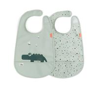 Done by deer Bavoir Croco avec velcro. lot de 2 Vert