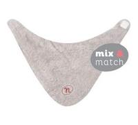 Bavoir bandana 0-12 m gris clair/corail "Non Communiqué" G