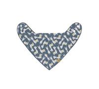 Bavoir Bandana Avec Col Bénitier Bleu Bleu