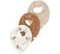 Bavoir bandana bÃ©bÃ© Fabelab Giraffe On The Air (x3) Marron TU