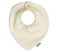 Bavoir bandana gaze de coton jeanne écru TU