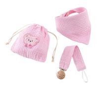 Bavoir Bandana Polyvalent Pour Bébé Avec Attache-sucette Tissu Doux Pour Bave Alimentation Essentielle Pour 0 À 24 Mois De Rangement Portable Pour Accessoires Pour Bébé