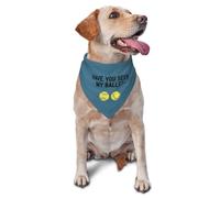 Bavoir Bandana Triangulaire Chiens 30X70Cm As-Tu Vu Mes Couilles (Bleues) Serviettes Triangle pour Animaux Doux Et Confortable Bandana Chien Chats pour Animal De Compagnie
