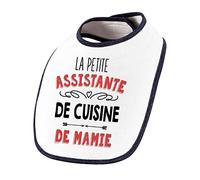 Bavoir bébé fille La Petite Assistante de Cuisine de Mamie