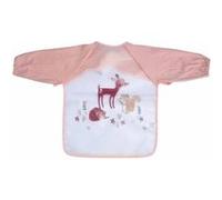 Bavoir Bébé "Forêt Magique" 43cm Rose & Blanc Blanc G