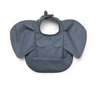 Elodie Details Bavoir bébé imperméable souple récupérateur – Design Scandinave Humble Hugo, Bleu