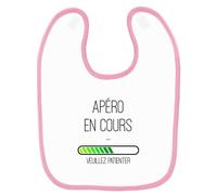 Bavoir Bébé Imprimé Apéro En Cours Rose Rose