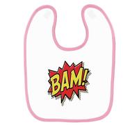 Bavoir Bébé Imprimé Bam Popart Rose Rose