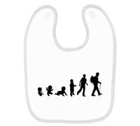 Bavoir Bébé Imprimé Bébé Évolution Randonnée Blanc Blanc