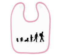 Bavoir Bébé Imprimé Bébé Évolution Randonnée Rose Rose