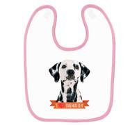 Bavoir Bébé Imprimé Dalmatien Rose Rose