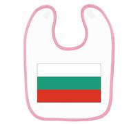 Bavoir Bébé Imprimé Drapeau Bulgarie Rose Rose