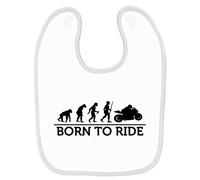 Bavoir bébé imprimé évolution moto 2 Blanc