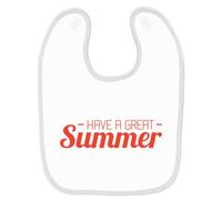 Bavoir Bébé Imprimé Great Summer Blanc Blanc