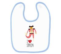 Bavoir Bébé Imprimé I Love Spain Toréador Bleu Bleu