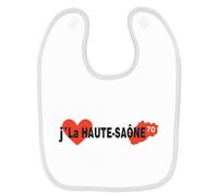 Bavoir Bébé Imprimé J'aime La Haute-Saône Blanc Blanc