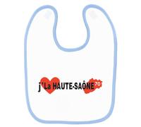 Bavoir Bébé Imprimé J'aime La Haute-Saône Bleu Bleu