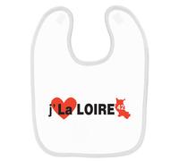 Bavoir Bébé Imprimé J'aime La Loire Blanc Blanc