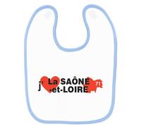 Bavoir Bébé Imprimé J'aime La Saône-Et-Loire Bleu Bleu