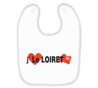Bavoir Bébé Imprimé J'aime Le Loiret Blanc Blanc