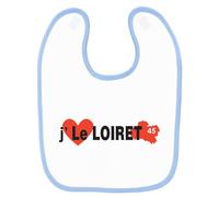 Bavoir Bébé Imprimé J'aime Le Loiret Bleu Bleu