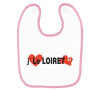 Bavoir Bébé Imprimé J'aime Le Loiret Rose Rose