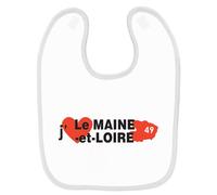 Bavoir Bébé Imprimé J'aime Le Maine-Et-Loire Blanc Blanc