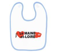 Bavoir Bébé Imprimé J'aime Le Maine-Et-Loire Bleu Bleu
