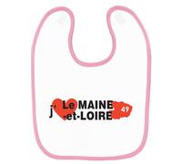 Bavoir Bébé Imprimé J'aime Le Maine-Et-Loire Rose Rose