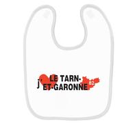 Bavoir Bébé Imprimé J'aime Le Tarn-Et-Garonne Blanc Blanc