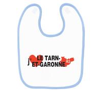 Bavoir Bébé Imprimé J'aime Le Tarn-Et-Garonne Bleu Bleu