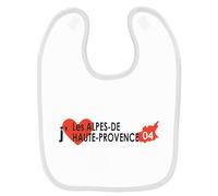 Bavoir Bébé Imprimé J'aime Les Alpes Hp Blanc Blanc