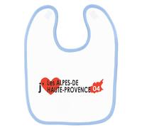 Bavoir Bébé Imprimé J'aime Les Alpes Hp Bleu Bleu