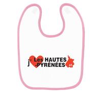Bavoir Bébé Imprimé J'aime Les Hautes-Pyrénées Rose Rose