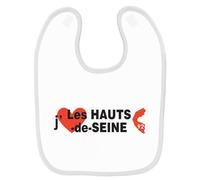 Bavoir Bébé Imprimé J'aime Les Hauts De Seine Blanc Blanc