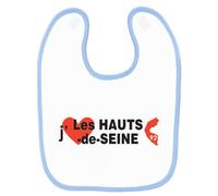 Bavoir Bébé Imprimé J'aime Les Hauts De Seine Bleu Bleu